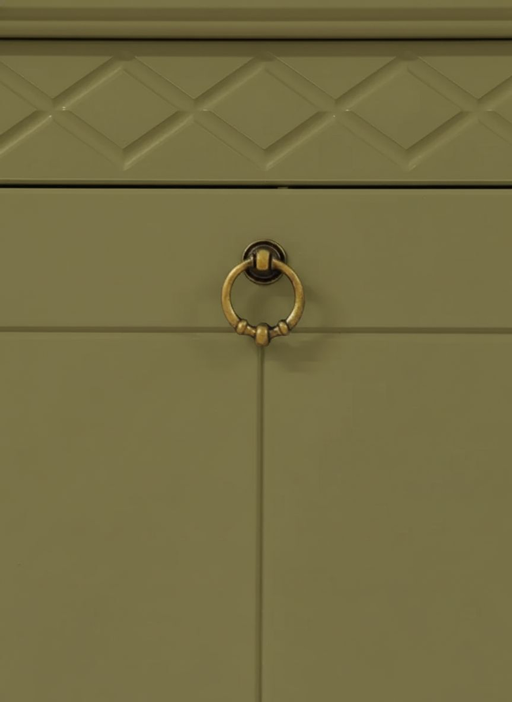 Обувница 123х66х21, Индра, тумба для обуви для прихожей, МДФ, оливковый, Dipriz