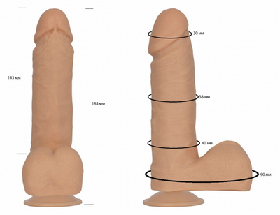 ФАЛЛОИМИТАТОР НА ПРИСОСКЕ ГЕЛЕВЫЙ С МОШОНКОЙ 101400RU