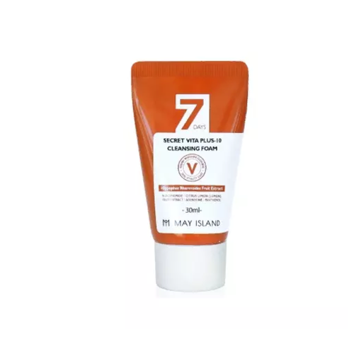 May Island Очищающая пенка с эффектом осветляющая 7 Days Secret Vita Plus-10 Cleansing Foam 30 мл.