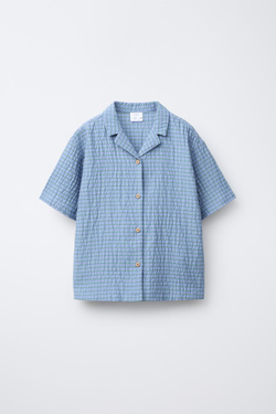 ZARA ПИЖАМА В КЛЕТКУ, СИНИЙ