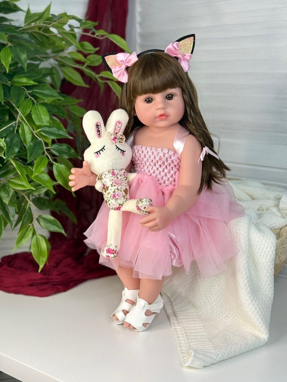 Кукла Реборн виниловая 55см в пакете (FA-002)