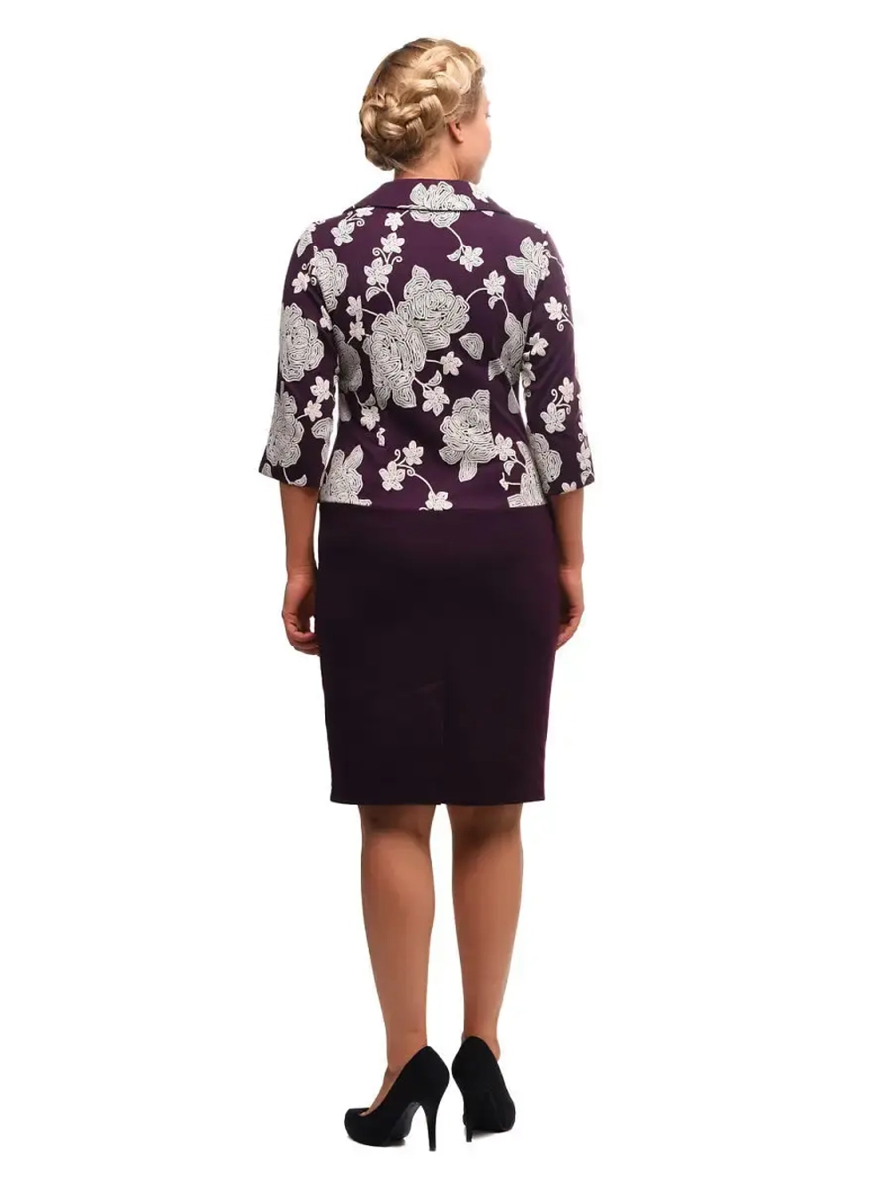 Платье офисное plus size