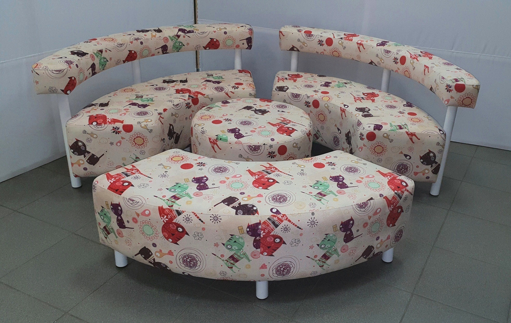 Круглый пуфик "Радуга"