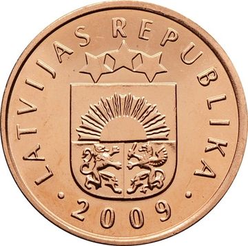 2 сантима 2009 Латвия