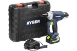 Заклёпочник аккумуляторный AYGER с одним аккумулятором 4Ah AP100