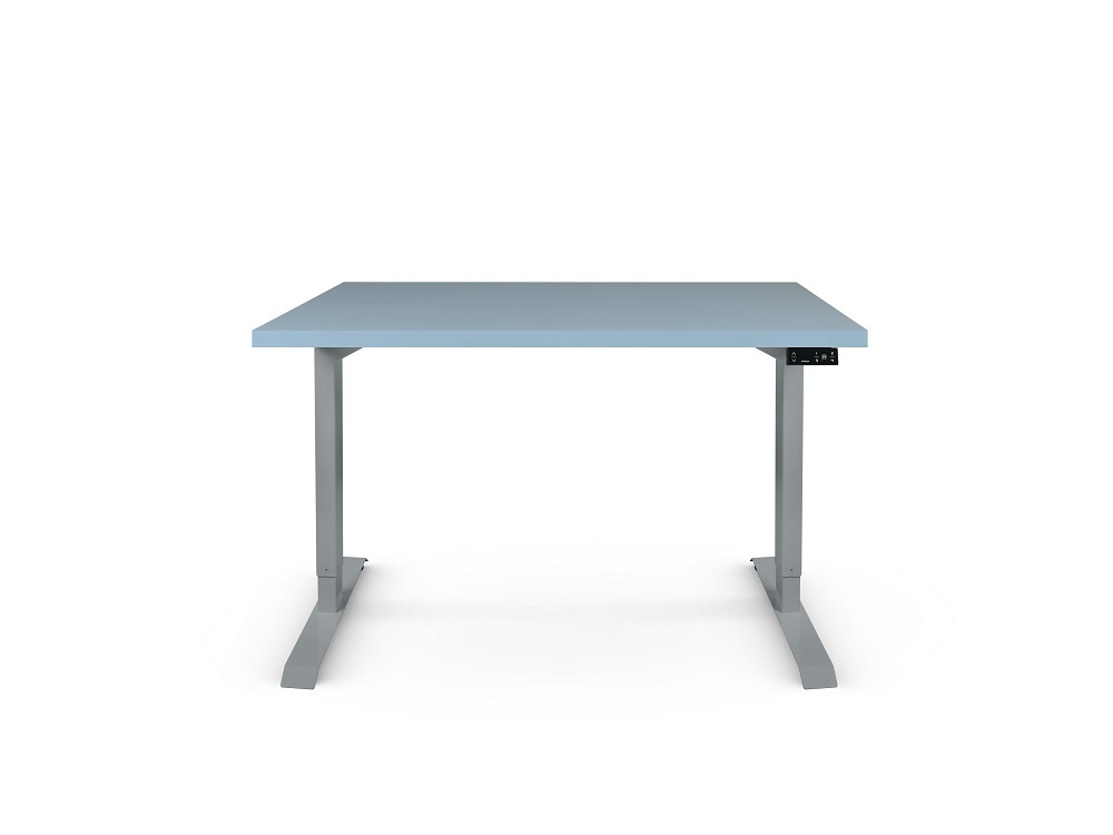 Регулируемый компьютерный стол Bazalt с регулировкой по высоте — столешница МДФ Серый