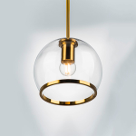 729011 Люстра SFERICO 1х40W E27 ЛАТУНЬ/ПРОЗРАЧНЫЙ