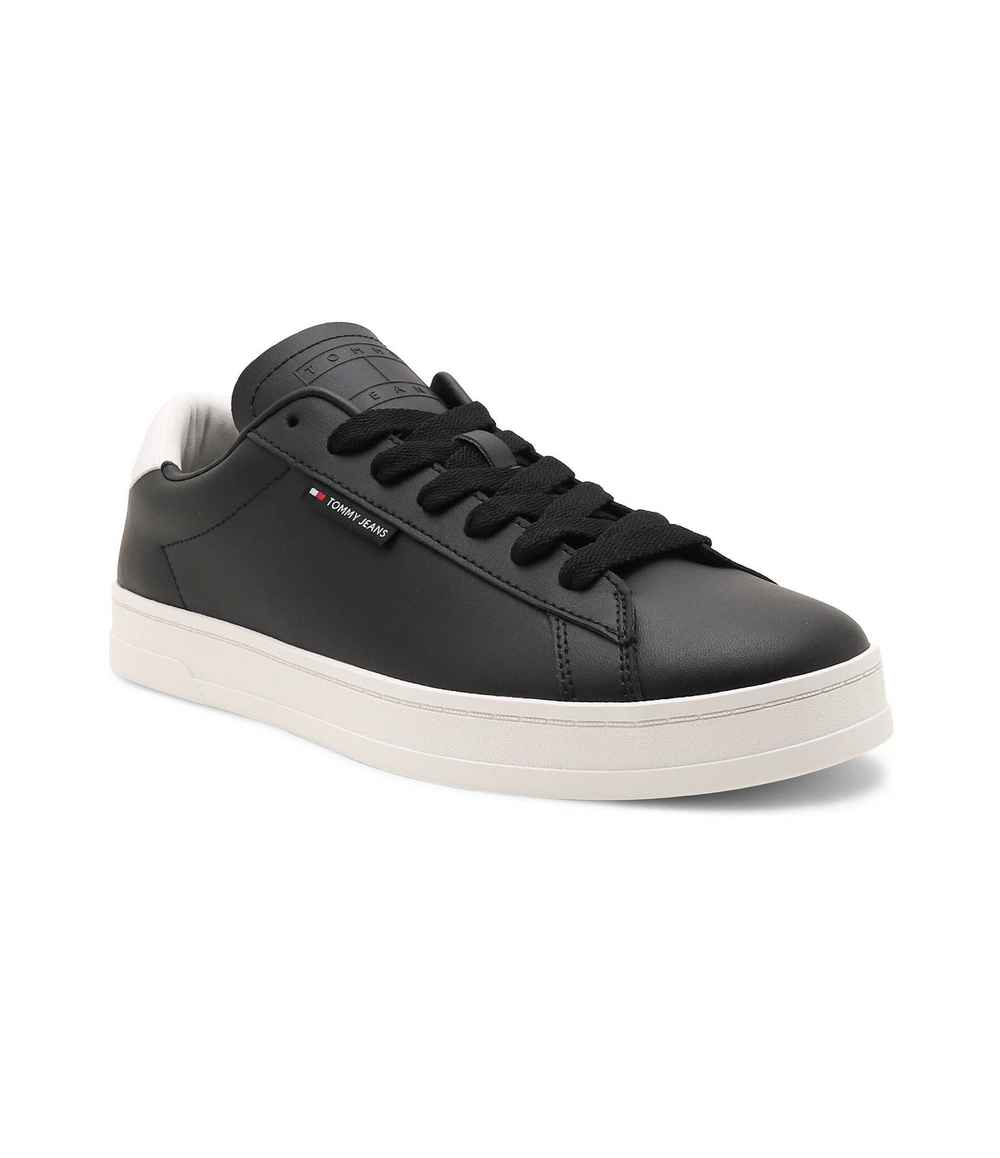 Кожаные кроссовки Tommy Jeans - черный(EM0EM01374)