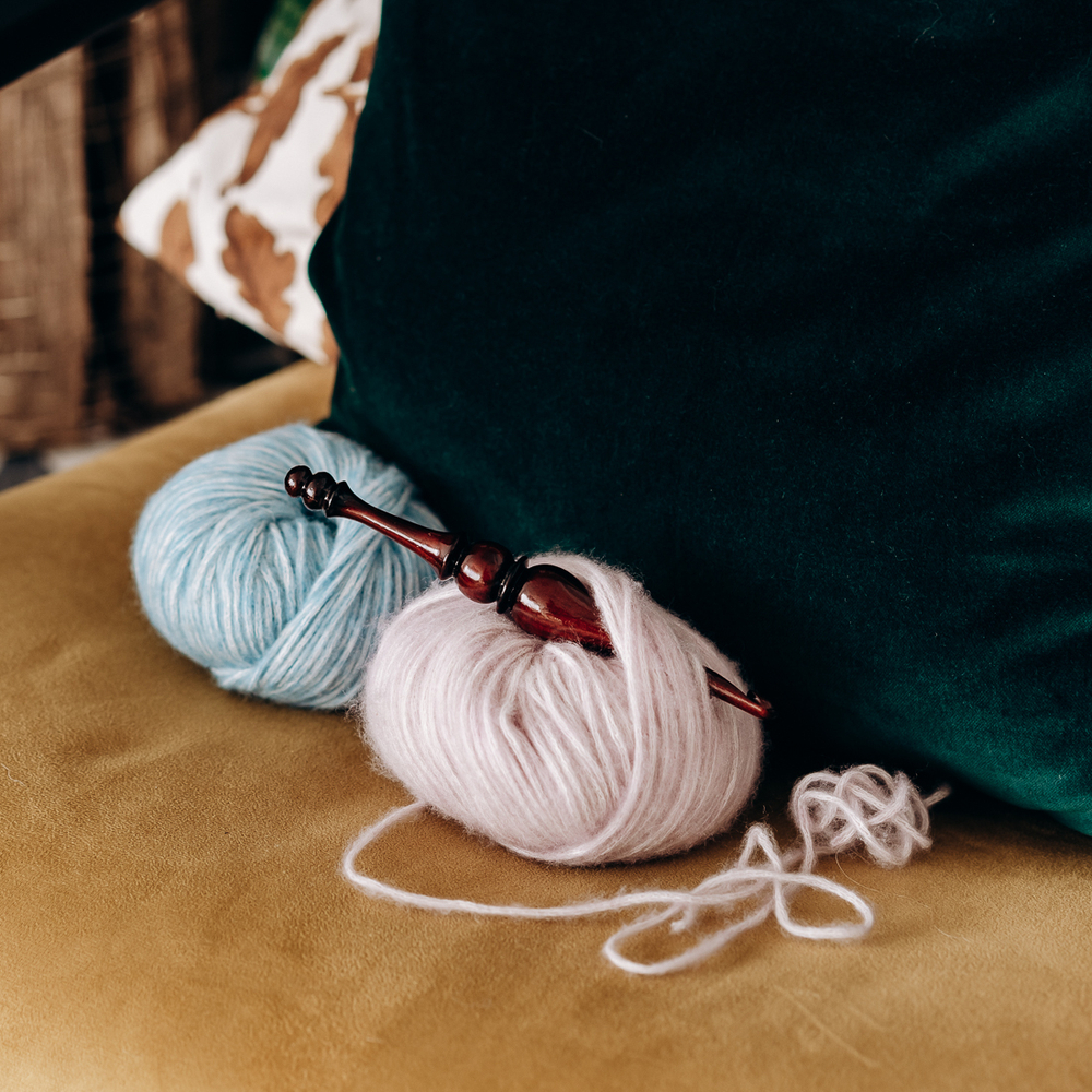 Деревянный крючок для вязания из древесины кедра 6 мм. K202