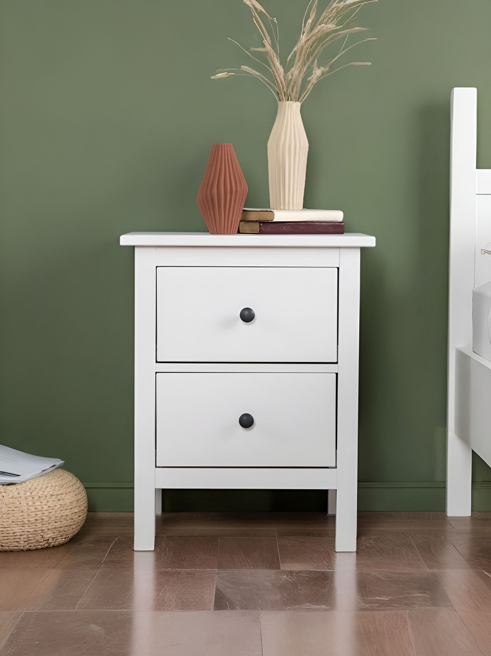 IKEA Комод HEMNES 2 ящика, 54*66*38, белый, КЫМОР (ХЕМНЕС ИКЕА)