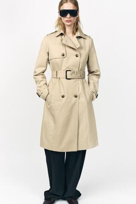 ZARA ТРЕНЧ WATER-REPELLENT — ZW COLLECTION, ПЕСОЧНЫЙ
