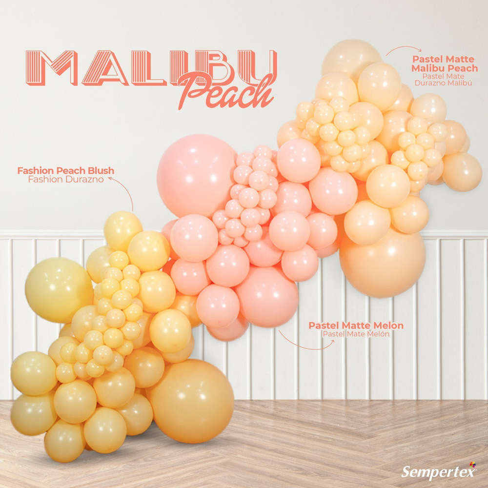 Шар 24" Персик Малибу, макарунс / Pastel Matte Malibu Peach 660 Sp