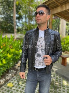 Мужская куртка из кожи питона JT-103