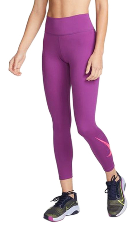 Леггинсы Nike Graphic 7/8 Tight Leggings - viotech/hyper pink