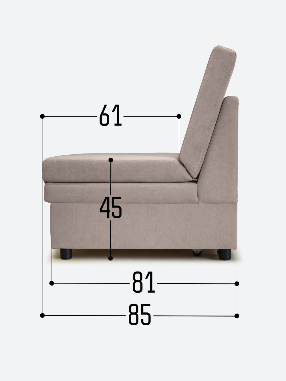 Диван "Экономик" Студия-Ф 120 см