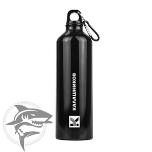 Бутылка для воды 770 мл. с карабином (черная)