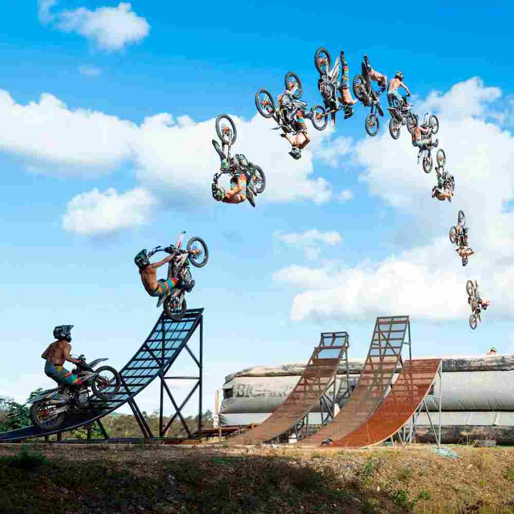 Надувная подушка «LandBag» для байк-прыжков и трюков, 8×8×3,5 м