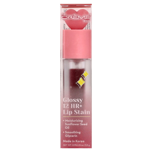 The Creme Shop, Glossy 12 HR + оттенок для губ, херувим, 5,5 г (0,194 унции)