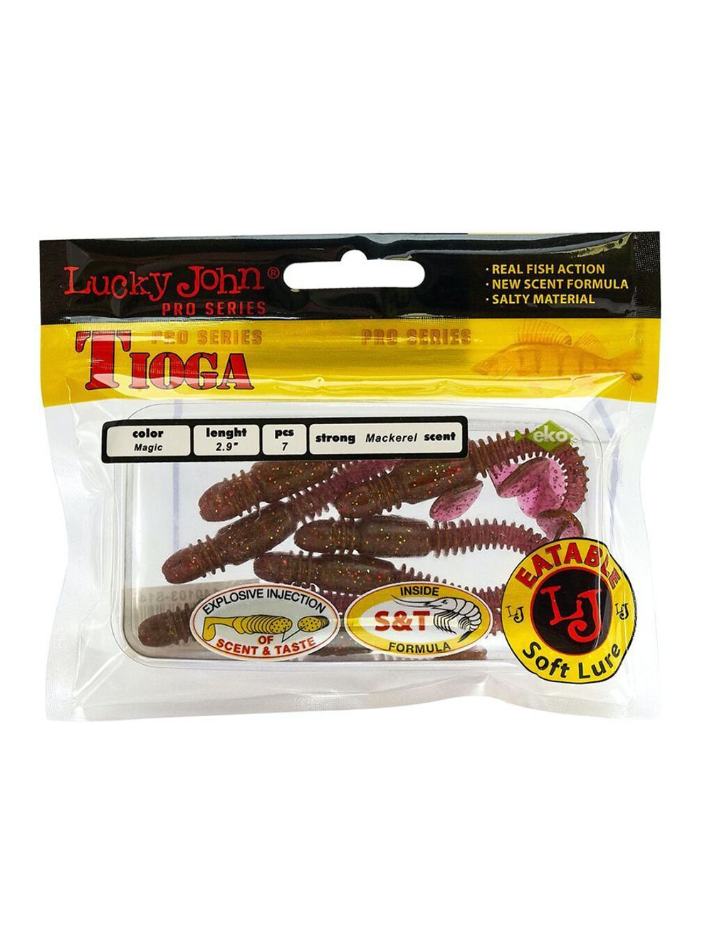 Виброхвосты съедобные LJ Pro Series TIOGA 3.9in (10.00)/T18 5 шт. в упак.