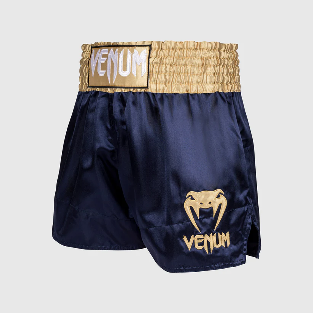Тайские шорты Venum Classic - Navy Blue/Gold
