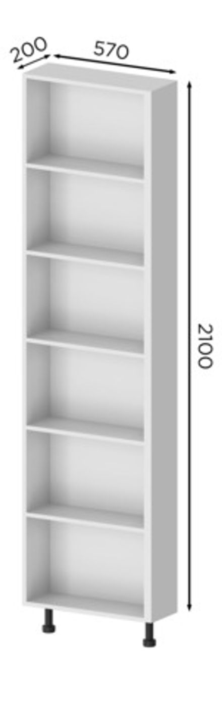 Кухня Модуль СП 200 стеллаж пенал Графит / Тауп