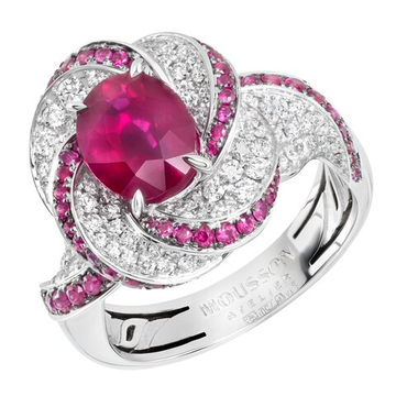 Кольцо с Рубинами и Бриллиантами, R0121-30/1