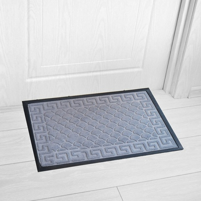 Коврик 40*60см придверный влаговпитывающий, темно-серый