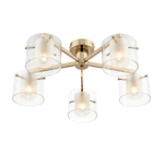 6587/5C MODERNI LN26 133 золото/прозрачный, металл/стекло Люстра потолочная E14 5*40W 220V VERDI