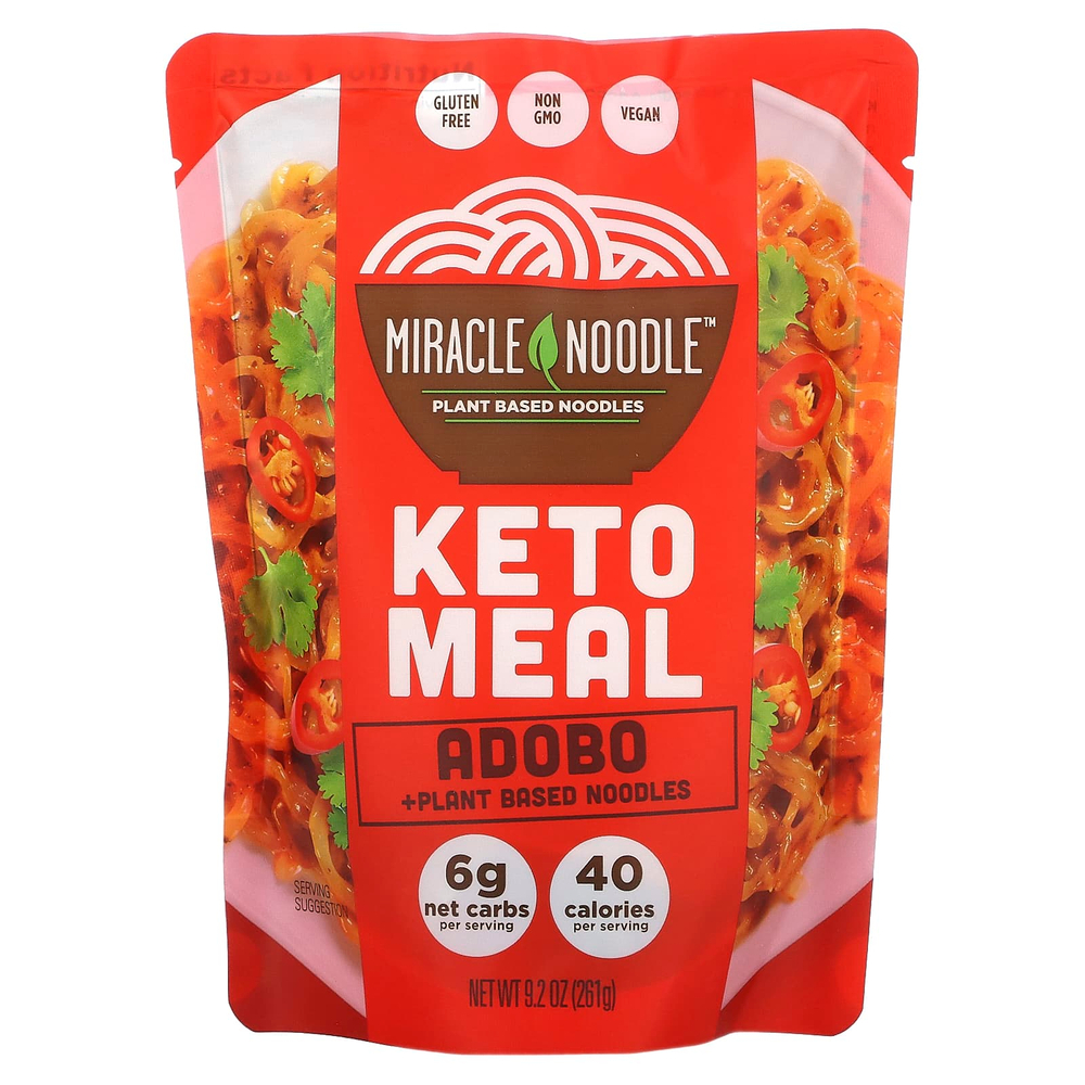 Miracle Noodle, Keto Meal, адобо и лапша на растительной основе, 261 г (9,2 унции)