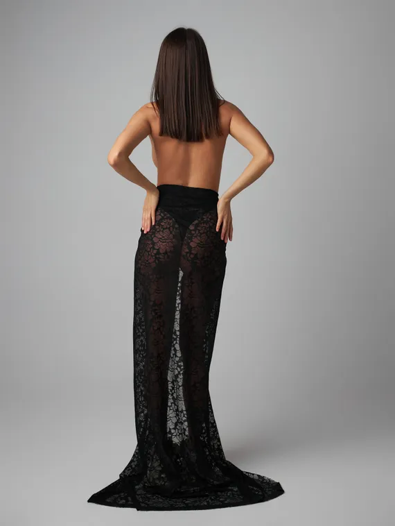 Кружевное эластичное полотно (сетка), арт. 05-98, черный 170