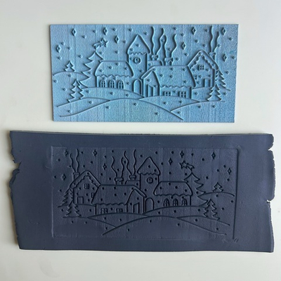 Гибкий штамп "Зимний вечер"