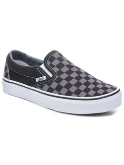 Кроссовки Vans Classic Slip On Checkerboard Black Grey