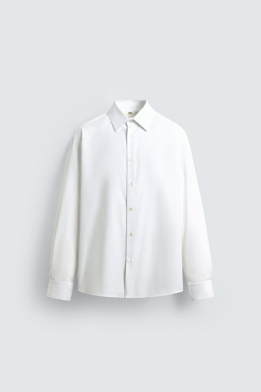 ZARA РУБАШКА КЛАССИЧЕСКОГО КРОЯ, БЕЛЫЙ