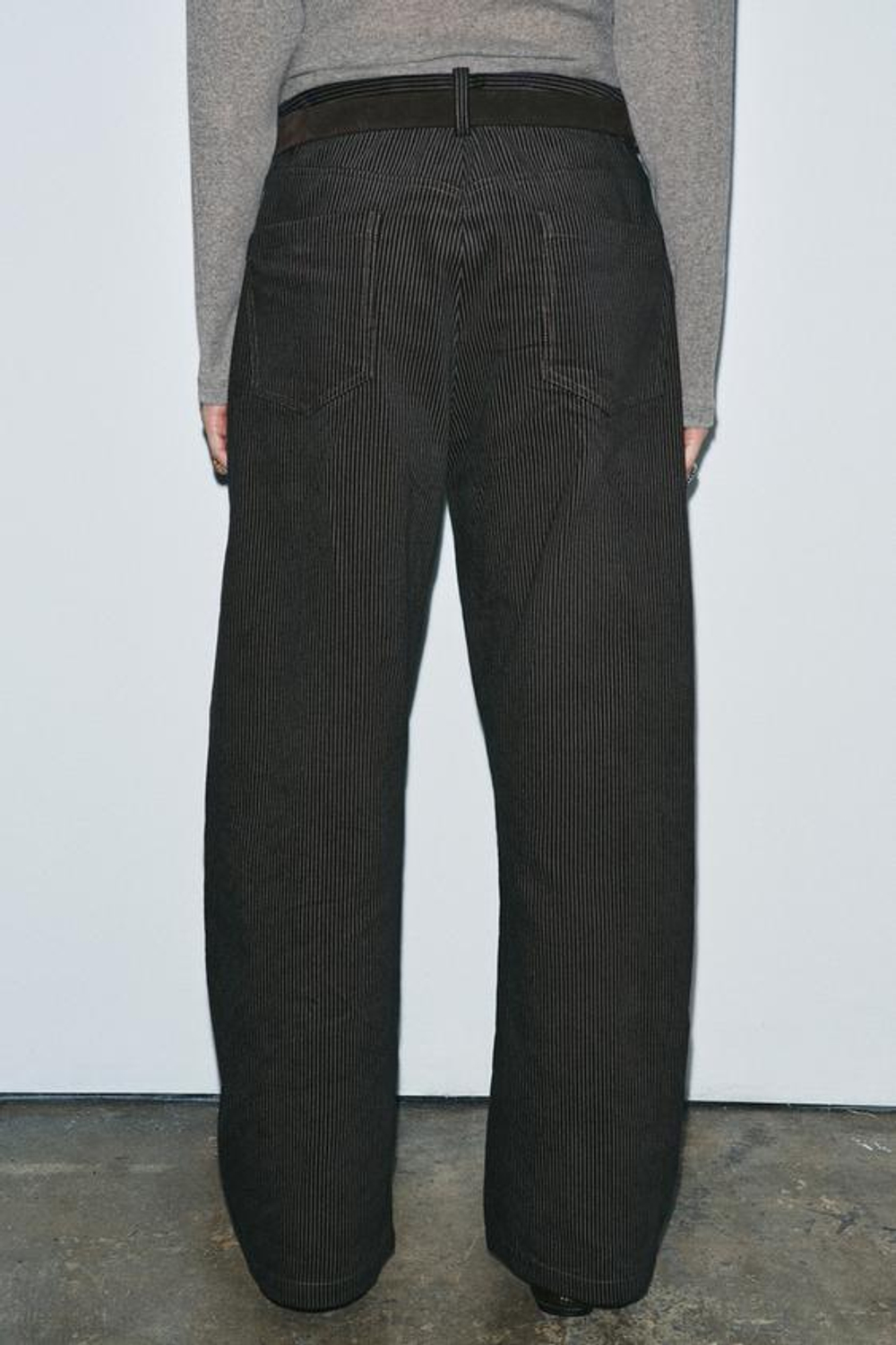 ZARA ШИРОКИЕ БРЮКИ В ПОЛОСКУ — ZW COLLECTION, ПОЛОСКИ