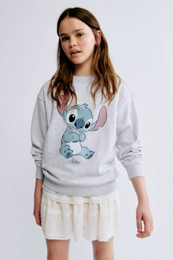 H&M Толстовка с принтом, серый меланж