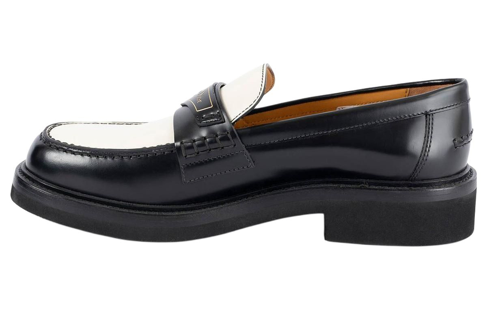 DIOR Boy Leather Loafers Women"s Black White