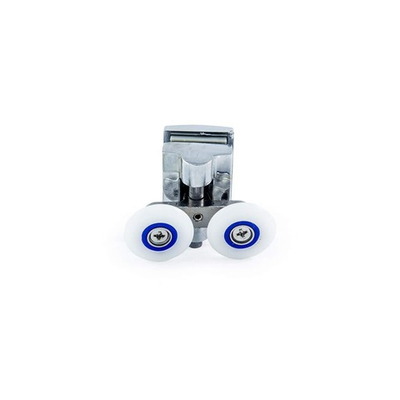 Ролик нижний Ø 25 мм кнопочный, двойной металлический для душевой кабины DC 1027