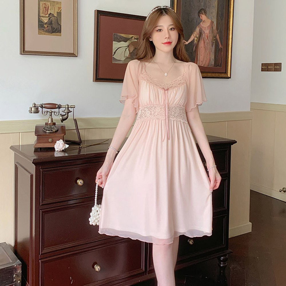 [m]Сорочка(винтаж) короткий рукав ААА-24