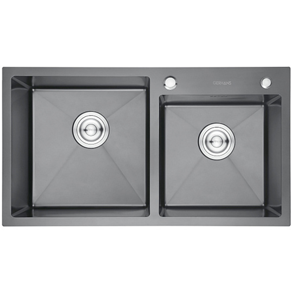 Кухонная мойка премиум GERHANS K37843B-S графит