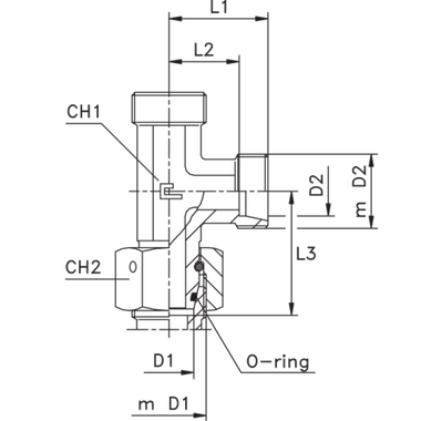 Соединение PNL DS12 М20х1.5 DL12 М18х1.5 (корпус) CAST
