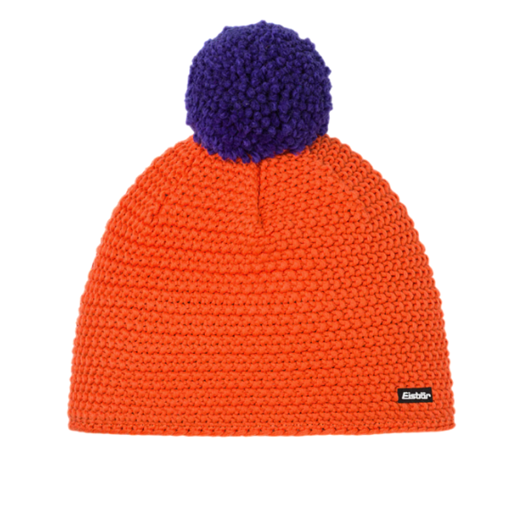 Шапка EISBAR Jamie Pompon MU (054) dark orange|ultra violett