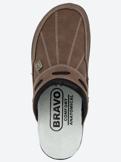 500 | "Ivan" | Коричневые мужские медицинские сабо с закрытым носом