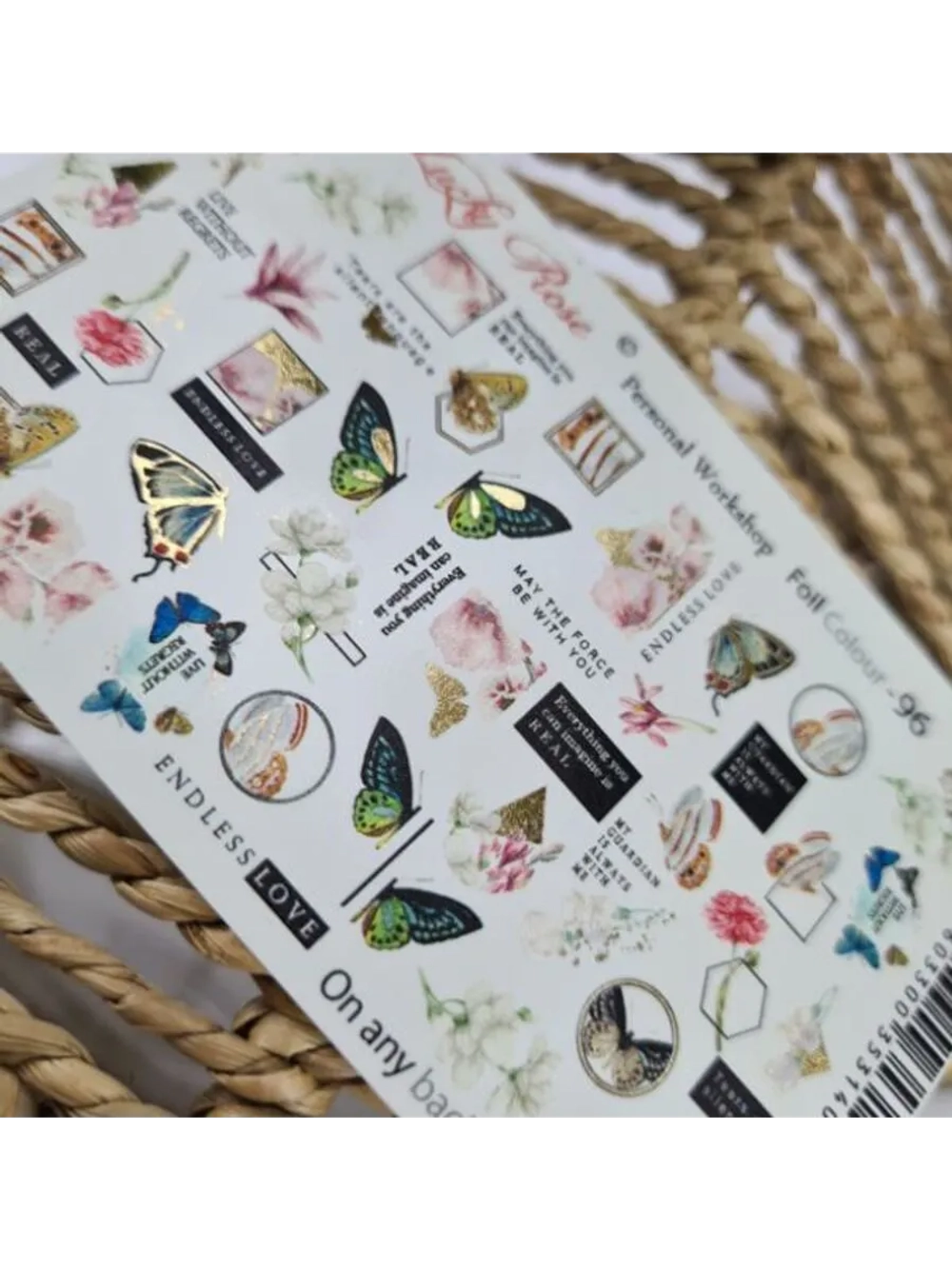 Lucky Rose Слайдеры наклейки для ногтей Foil 96