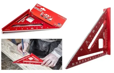 Угольник столярный квадрат алюминиевый Milwaukee 18 см.