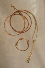 Поводок "Пони-гулёни" Бежевый и рыжий