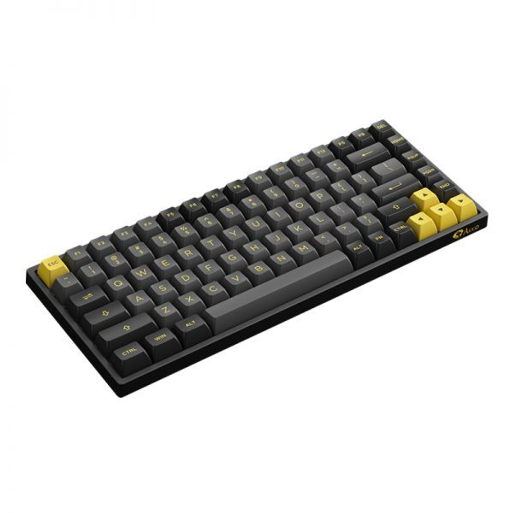 AKKO 3084B Plus Black&Gold 3 Modes RGB Hot Swap  V3 Cream Yellow Switch,ASA profile keycap