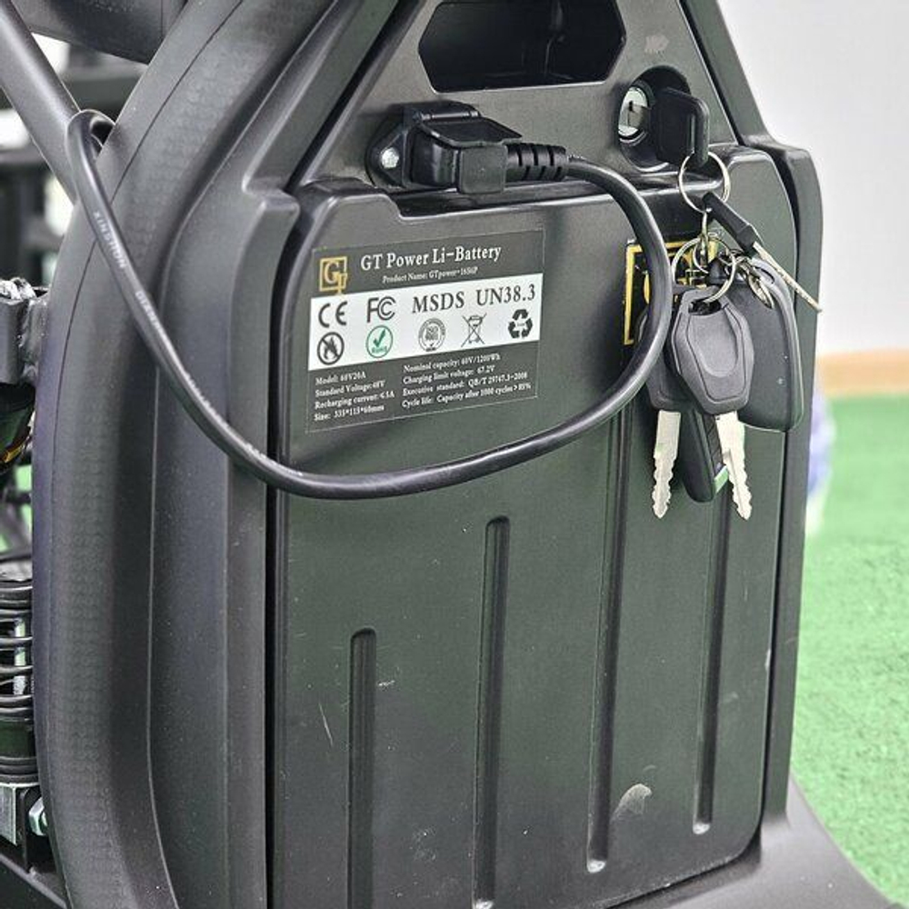 Электроскутер IKINGI X12 Pro TRIKE, трицикл, 3000 Вт, чёрный, 60В, 20Ач