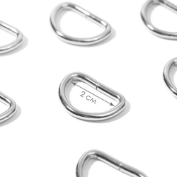 Полукольцо для сумок 15, 20, 25, 32, 40 мм, толщина - 3 мм
