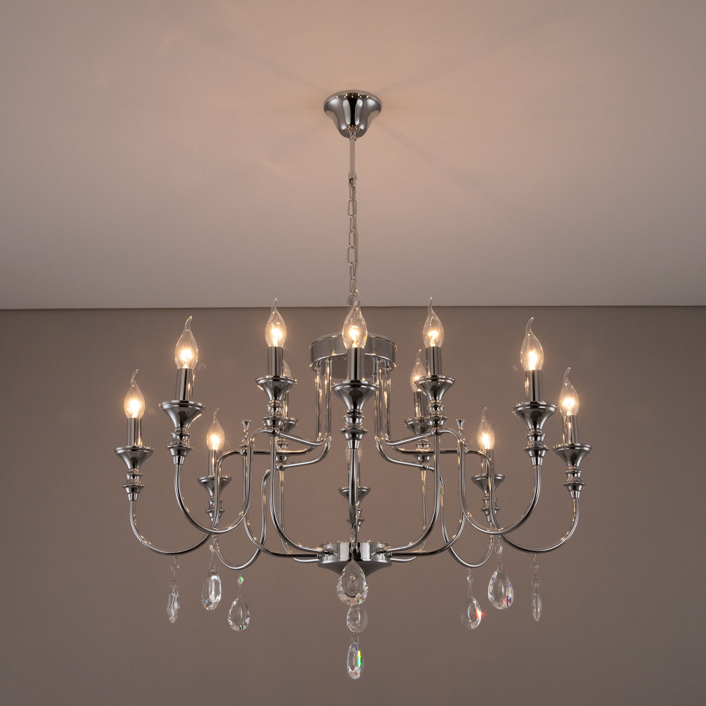 Citilux Рига CL437221 Люстра подвесная Хром