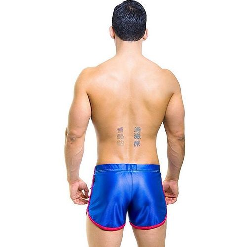 Мужские шорты синие Andrew Christian Blue Sport Shorts  9372